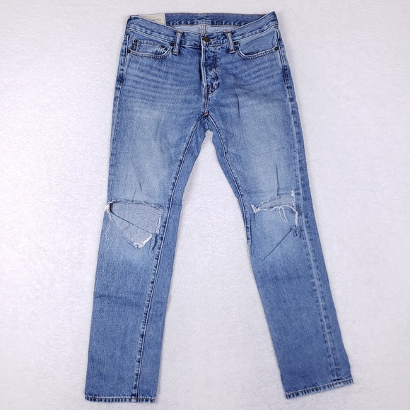 Abercrombie & Fitch Other - Abercrombie & Fitch Distressed Button Fly Jeans 30x30 Blue